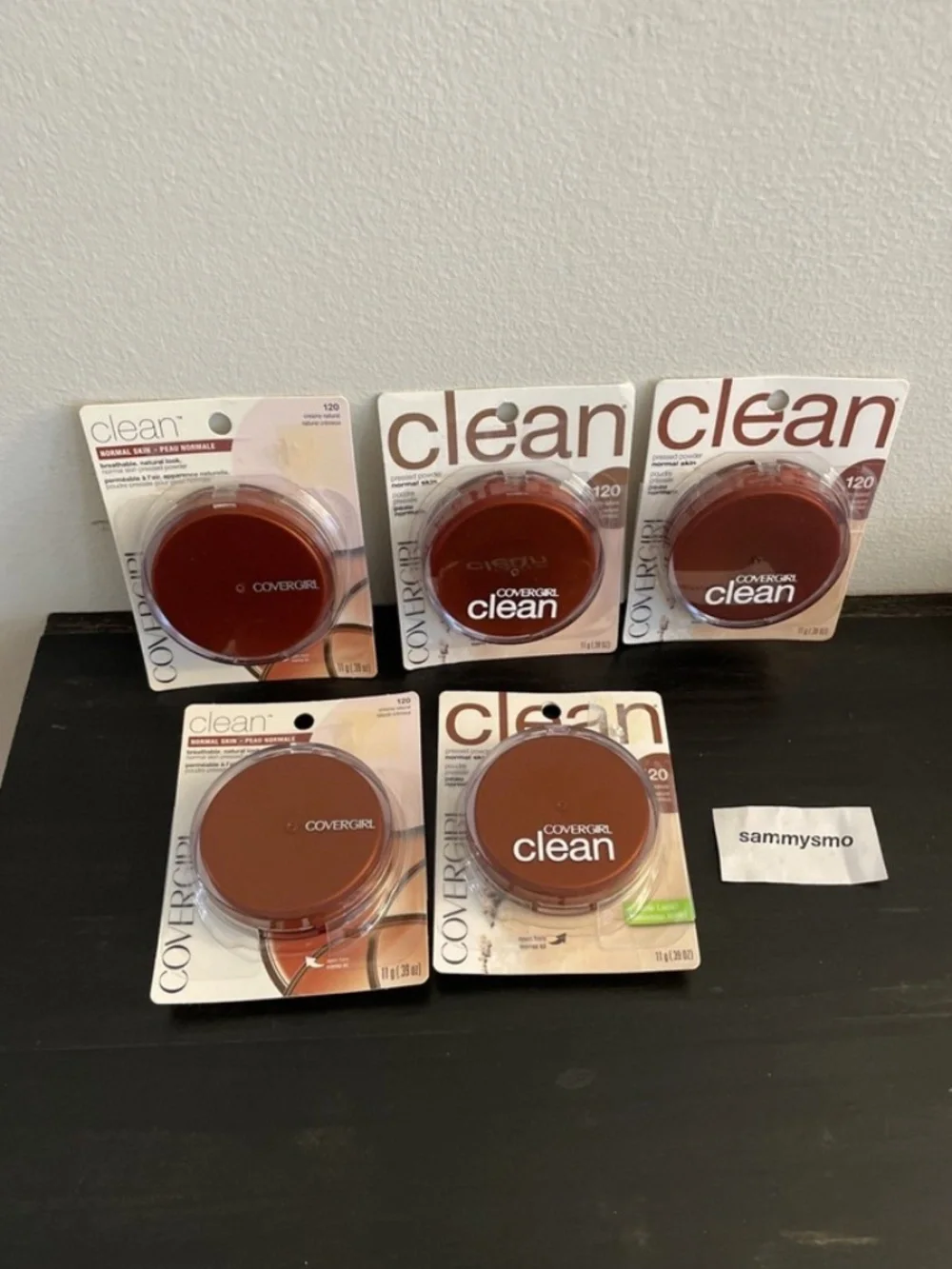Covergirl Clean Pressed Powder 120 Creamy Natural Original Talc x5